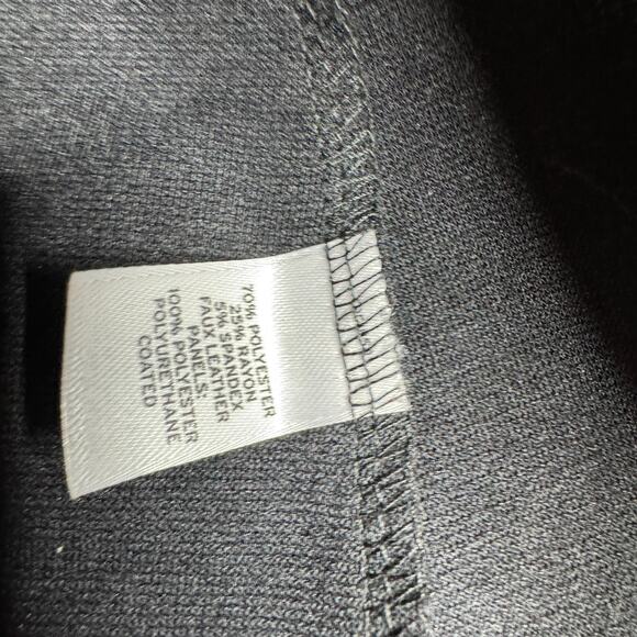 Trouve Nordstrom Womens Pants NWT Black Pull On Leggings Faux Leather Size L - Picture 3 of 9